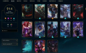 Conta lol esmeralda 4 todos os champs, 214 skins e + 30k EA - League of Legends