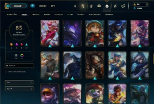 Diamante 3 com 90 Champs e 85 Skins - League of Legends LOL