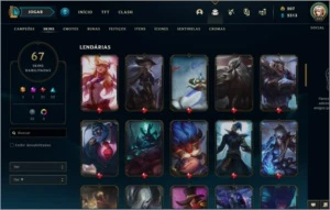 Conta LvL 293 Com 111 Campeões e 67 Skins Sendo 21 Lendárias - League of Legends LOL