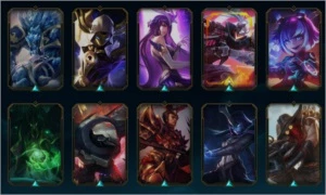 CONTA LEAGUE OF LEGENDS 290 SKINS E DIAMANTE 4 LOL