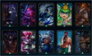 CONTA LEAGUE OF LEGENDS 290 SKINS E DIAMANTE 4 LOL