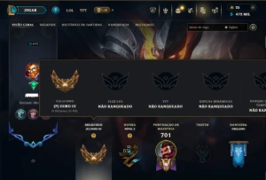 Ouro 3 com TODOS os Champs e 195 Skins ( Nivel 672 ) - League of Legends LOL