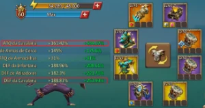 Lords Mobile 950m de poder, T5, 1,5M gemas