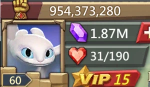 Lords Mobile 950m de poder, T5, 1,5M gemas