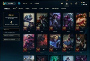 Conta prata 3 com 104 Champs e 70 Skins - League of Legends LOL