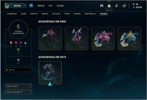 Conta prata 3 com 104 Champs e 70 Skins - League of Legends LOL