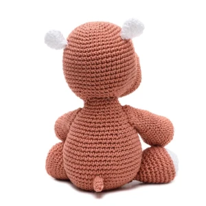 Hipopótamo Marrom em Amigurumi Artesanal - Artesanato e Personalizados