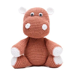 Hipopótamo Marrom em Amigurumi Artesanal - Artesanato e Personalizados