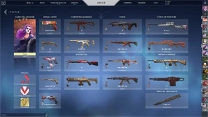 Conta de Valorant com 1500 em skins passes e cards