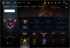 Conta ouro 4 com 3 skins e 24 champs - League of Legends LOL