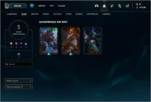 Conta ouro 4 com 3 skins e 24 champs - League of Legends LOL