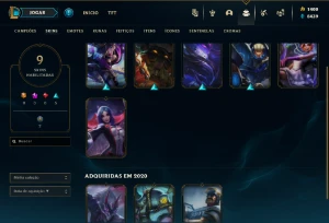 Conta league of legends 100% hand level com 1400 de rp LOL