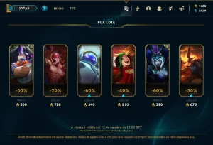 Conta league of legends 100% hand level com 1400 de rp LOL