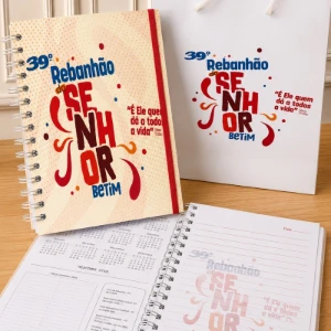 Caderno A5 96 folhas com sacola