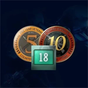 CONTA 18 ANOS PRIME CSGO MEDALHAS 5 E 10 ANOS R$50 DE SALDO - Counter Strike