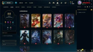 conta lol com bastante skins e cromas (b3 50lp) - League of Legends