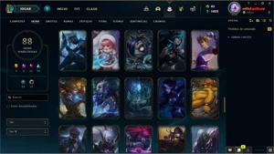 conta lol com bastante skins e cromas (b3 50lp) - League of Legends
