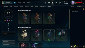 conta lol com bastante skins e cromas (b3 50lp) - League of Legends