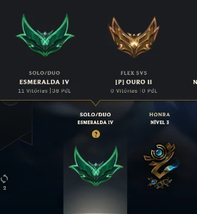 Conta de LoL esmeralda com várias skins - League of Legends