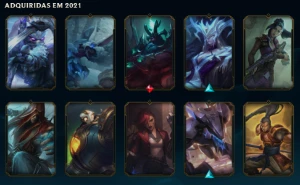 Conta de LoL esmeralda com várias skins - League of Legends