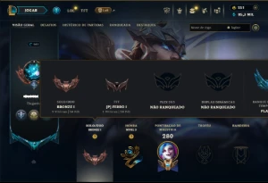 Bronze 1 com TODOS os Champs e 375 Skins +2 Prestigios - League of Legends LOL