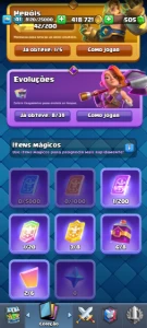 Conta Clash Royale nível 41 com 8 EVO