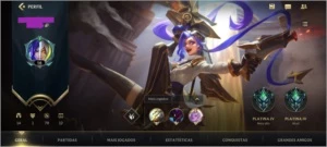 PLATINA IV, Sem Verificação, WR 68,4%, Skin Jinx Gloriosa - League of Legends: Wild Rift LOL WR