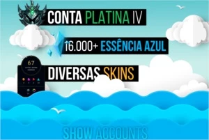 Conta Platina 4 - Diversas Skins - 16.000+ De Essência Azul - League of Legends LOL