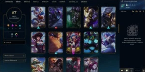 CONTA GOLD 3 COM QUASE 10 ANOS, ICONES RAROS E 67 SKINS. - League of Legends LOL