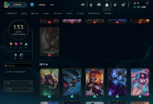 Conta Lol Full Acesso - Lvl 293 - 133 Skins - Todos Campeões - League of Legends