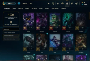 Conta ouro 4 com 80 Champs e 74 Skins - League of Legends LOL
