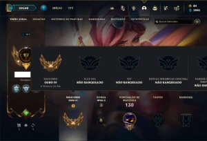 Conta ouro 4 com 80 Champs e 74 Skins - League of Legends LOL