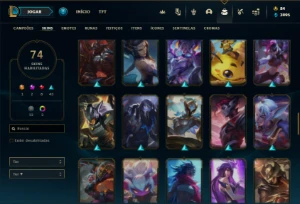 Conta ouro 4 com 80 Champs e 74 Skins - League of Legends LOL
