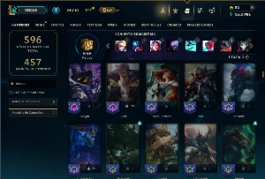 Bronze 4 com TODOS os champs e 232 Skins ( Nivel 605 ) - League of Legends LOL