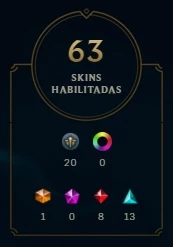 Conta GOLD V 85 Campeões 65 Skins - League of Legends LOL
