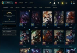 CONTA 109 SKINS + 7 ESPÓLIOS DE SKINS - League of Legends LOL