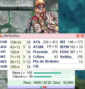 Vendo Conta com Rk 166 e Bioquimico 110 Latam Freya Ragnarok - Ragnarok Online