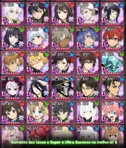 CONTA END-GAME - 18KK BOX CC + COLABS + MUITOS RECURSOS - Seven Deadly Sins