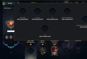 Unranked com 60 Champs e 35 Skins - League of Legends LOL