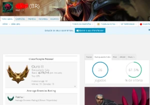 Conta Gold 3 Mmr Boostado - League of Legends LOL