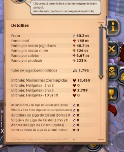 Vendo conta Albion online