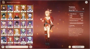 AR55 Hutão, Venti, Kazuha, Kokomi, Yoimia, Diluc, Jean+ Homa - Genshin Impact