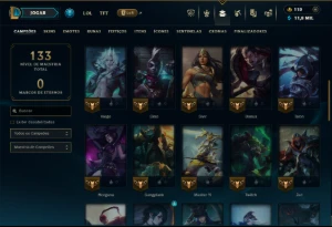 Prata 2 com 50 Champs e 16 Skins - League of Legends LOL