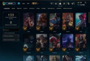 Prata 2 com 50 Champs e 16 Skins - League of Legends LOL