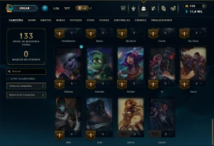 Prata 2 com 50 Champs e 16 Skins - League of Legends LOL