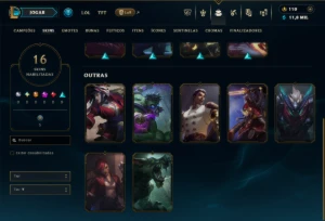 Prata 2 com 50 Champs e 16 Skins - League of Legends LOL