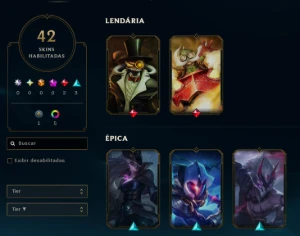 Lol Esmeralda 4, 20 K Ea, 8 Skins, Skins Lendárias, Lvl 49 - League of Legends