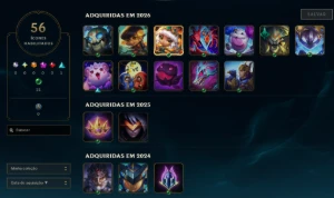 Lol Esmeralda 4, 20 K Ea, 8 Skins, Skins Lendárias, Lvl 49 - League of Legends
