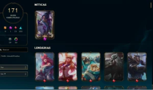 Conta De Lol Nível 578, Todos Os Campeões E Com 171 Skins - League of Legends