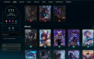 Conta De Lol Nível 578, Todos Os Campeões E Com 171 Skins - League of Legends